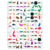 動物カラフルのパターン#3 クリップボード (裏面)