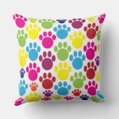 動物カラフルの手のプリント クッション (裏面)