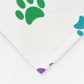 動物カラフルの手のプリント フリースブランケット (角)