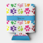 動物カラフルの手のプリント 缶クーラー (裏面)