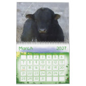 動物カラフルの牧場 カレンダー (3月 2027)