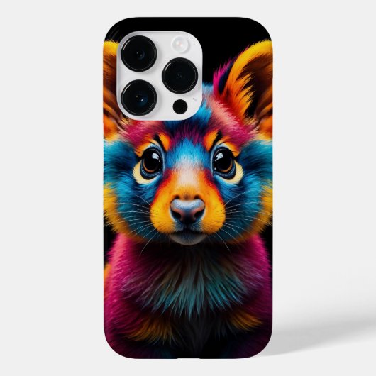 動物カラフル抽象芸術鮮やかアート Case-Mate iPhoneケース (裏面)
