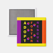 動物カラフル救助及びペット用縁組磁石 マグネット (正面/裏面)