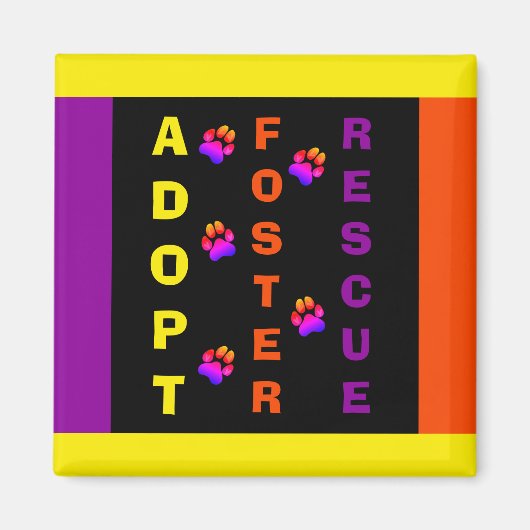 動物カラフル救助及びペット用縁組磁石 マグネット (正面)