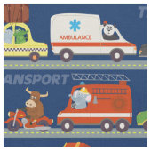 動物カラフル運転者による輸送車両 ファブリック (クローズアップ)