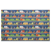 動物カラフル運転者による輸送車両 ファブリック (ファットクウォーター)