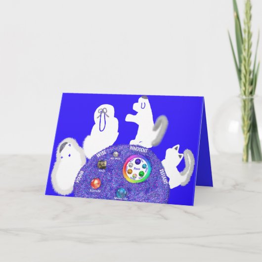 動物カード付きパスソーバーפֶּסַחシーダーテーブル サンキューカード (正面)