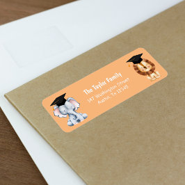 動物キッズプリスクール卒業リターンアドレス ラベル