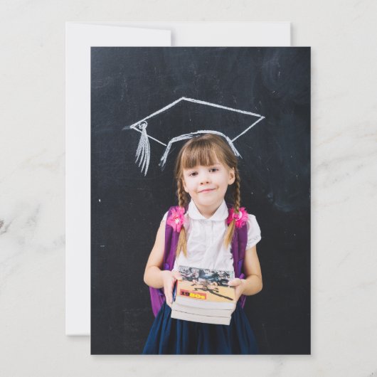 動物キップレスクール写真卒業パーティー 招待状 (裏面)