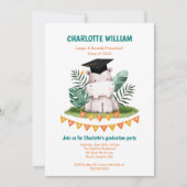 動物キップレスクール写真卒業パーティー 招待状 (正面)