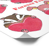 動物キャラクター　フォーエバーフレンズ　ハート　キッズ ポスター (角)