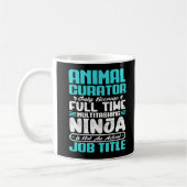 動物キュレーター職名技能おもしろい コーヒーマグカップ (左)