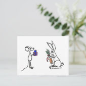 動物ギフト交換はがき空白の ポストカード (スタンド正面)