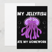 動物クラゲ好き サンキューカード (正面/裏面)