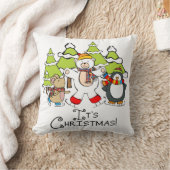 動物クリスマス クッション (ブランケット)