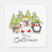 動物クリスマス スタンダードランチョンナプキン (正面)