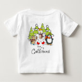 動物クリスマス ベビーTシャツ (裏面)