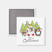 動物クリスマス マグネット (正面/裏面)