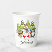 動物クリスマス 紙コップ (裏面)