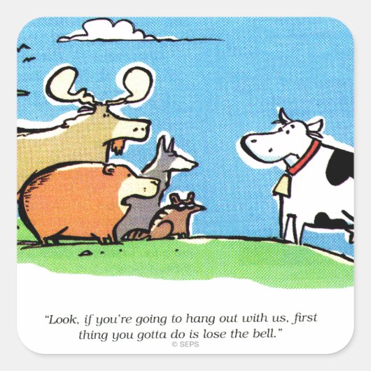 動物クリック スクエアシール (正面)