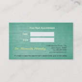 動物クリニック病院ペットケアシッター金ゴールド動物 予約カード (裏面)