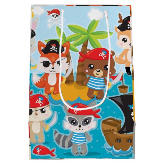 動物クルーパーティー ミディアムペーパーバッグ (裏面)