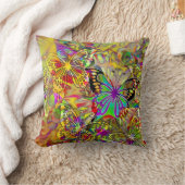動物クールのシームレスなパターン – 蝶1 クッション (ブランケット)
