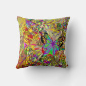 動物クールのシームレスなパターン – 蝶1 クッション (裏面)