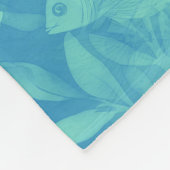 動物クールの水彩模様 – 魚2 フリースブランケット (角)