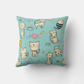 動物クール柄かわいい猫1 クッション (裏面)