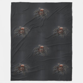 動物クール柄 – かわいいクモ1 フリースブランケット