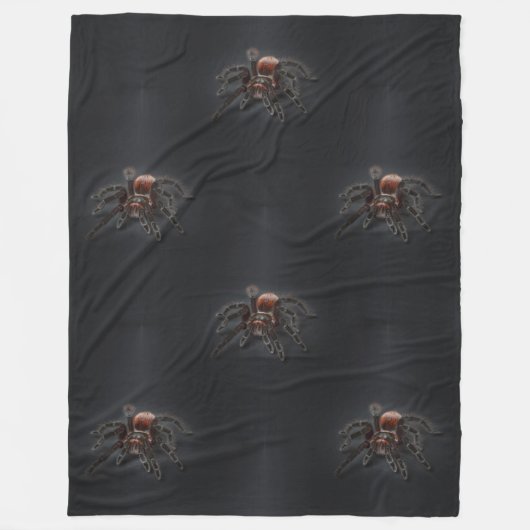 動物クール柄 – かわいいクモ1 フリースブランケット (正面)