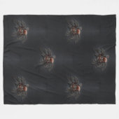 動物クール柄 – かわいいクモ1 フリースブランケット (正面(横))