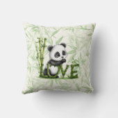 動物クール柄 – かわいいパンダ2 クッション (裏面)