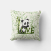 動物クール柄 – かわいいパンダ2 クッション (正面)