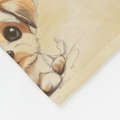 動物クール柄 – かわいい犬5 フリースブランケット (角)