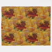 動物クール模様 – ギラフ1 フリースブランケット (正面(横))