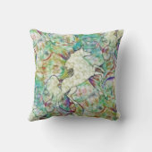 動物クール模様 – ファインアートユニコーン1 クッション (裏面)