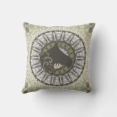 動物クール模様 – マンダラホース1 クッション (裏面)