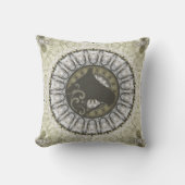 動物クール模様 – マンダラホース1 クッション (正面)