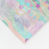 動物クール模様 – 漫画ユニコーン1 フリースブランケット (角)