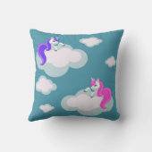 動物クール模様 – 漫画ユニコーン3 クッション (裏面)