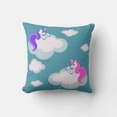 動物クール模様 – 漫画ユニコーン3 クッション (正面)