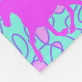 動物クール模様 – 馬のシルエット1 フリースブランケット (角)