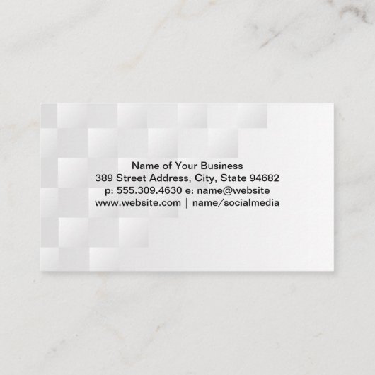 動物グルーミング | かわいいフワフワの犬 名刺 (裏面)