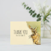 動物ケア事業の感謝を表す水彩ねこカード ポストカード (スタンド正面)