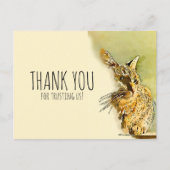 動物ケア事業の感謝を表す水彩ねこカード ポストカード (正面)