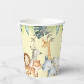 動物サファリかわいい男女兼用黄色のシャワー 紙コップ (左)