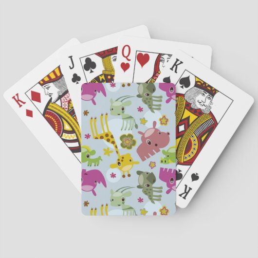 動物サファリの柄 トランプ (裏面)