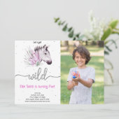 動物サファリ誕生日写真招待状 招待状 (スタンド正面)